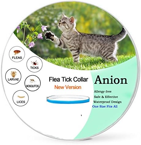 Flea and Tick Prevention for Cats,Flea Collar for Cats-Repellent Tick,Water-Resistant,8 Month Protection,One Size Fits All(New Version)