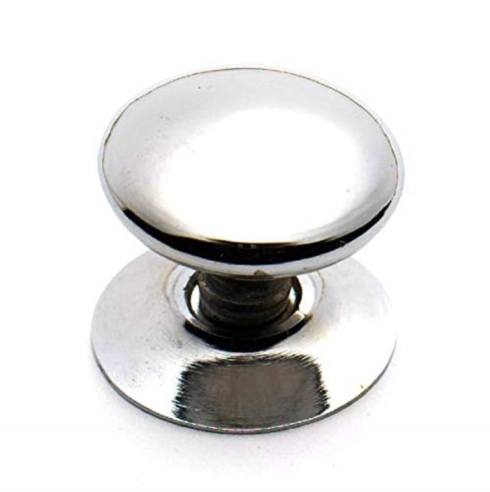 Merriway BH06151 (2 Pcs) Cupboard Door/Drawer Knob Brass Chrome Plated Victorian 50mm - Pack of 2 Pieces