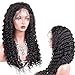 Dolago 360 Lace Frontal Wig Deep Wave for Black Women, Glueless 180% Density 360 Lace Front Wig Brazilian Virgin 100% Human Hair Wigs Pre Plucked with Baby Hair Natural Color(Deep Wave, 22inch)