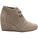 Toms Women's Desert Wedge Shoe Taupe/Suede 8.5