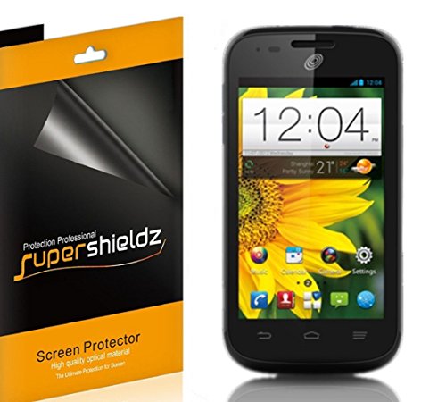 [6-Pack] Supershieldz- High Definition Clear Screen Protector Shield For ZTE Savvy Z750C (Straight Talk ,Net10) + Lifetime Replacements Warranty- Retail Packaging