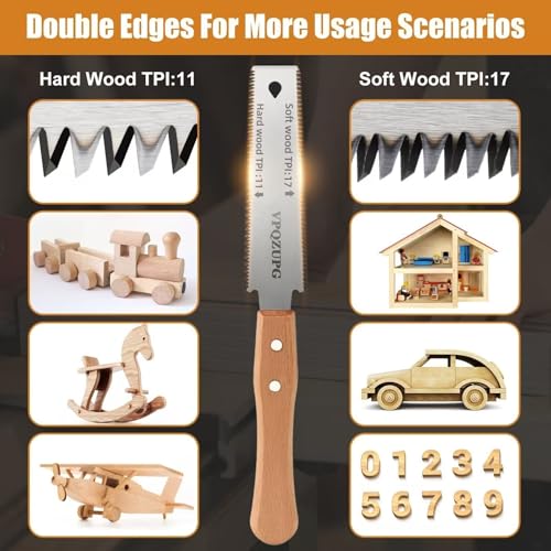 6 Inch Japanese Pull Saw,Hand Saw Woodworking Tools,Wood Handle, Sharp & Lightweight photo 8