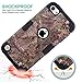 Hocase iPod Touch 7th Generation 2019 Case, Camouflage Series Shockproof Protection Soft Silicone Rubber Bumper+Hard Plastic Protective Case for iPod Touch 5th/6th/7th Generation - Camo/Black