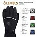 GLOBAL VASION Electric Heated Gloves with Rechargeable Batteries Gloves Waterproof Thermal Gloves Touchscreen for Skiing Walking Hiking Climbing Driving Cold Weather Gloves