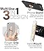 Aduro Phone Ring Holder [3-in-1] - Phone Ring, Phone Stand, Phone Car Vent Mount, Finger Grip Phone Holder for All iPhone, Samsung Galaxy (Rose Gold)