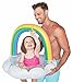 BigMouth Inc Lil’ Water Float - Pool Floaties for Infants Babies & Kids Ages 1-3, for Beginner Swimmers, Easy to Inflate and Durable - Happy Rainbow