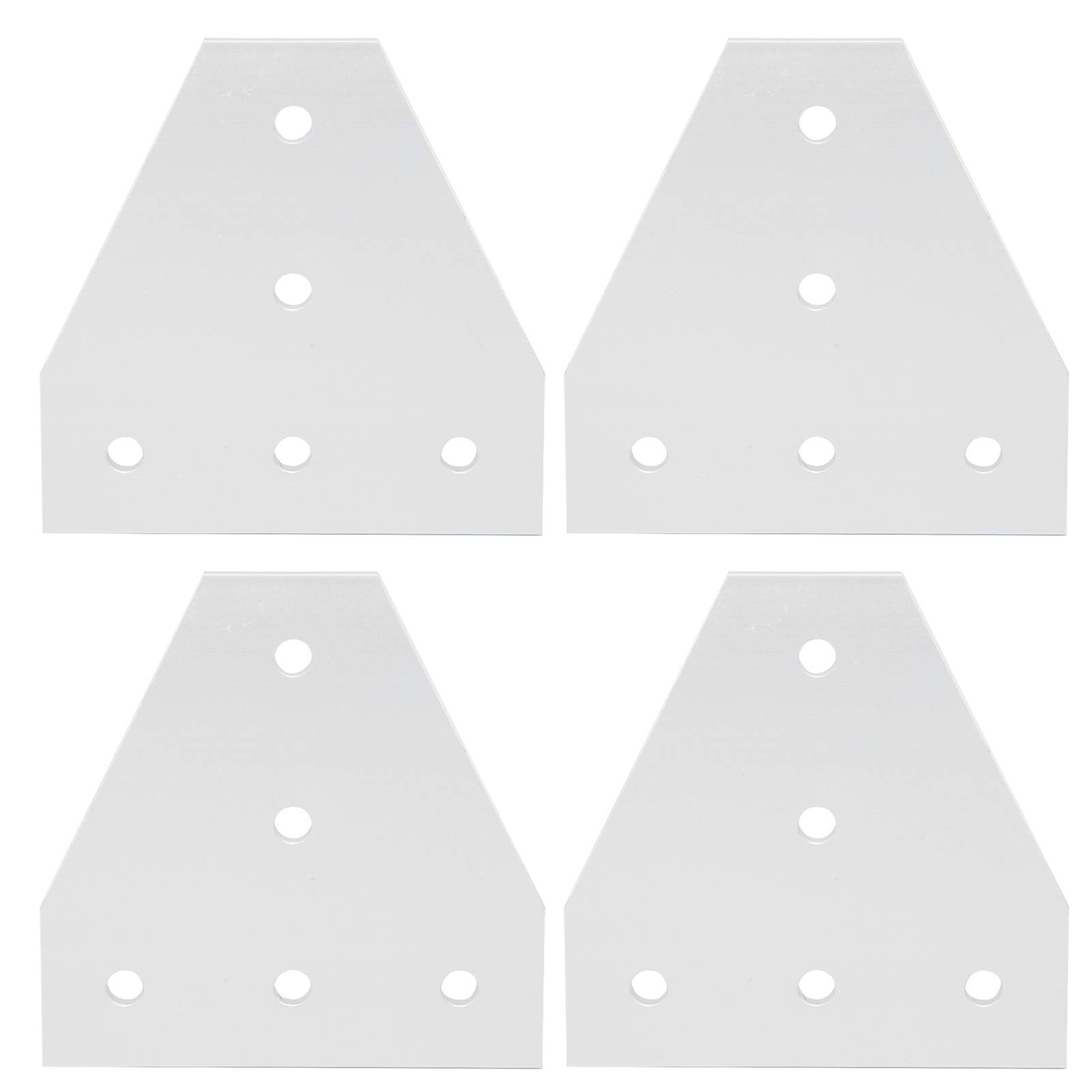 Aluminum 5-Hole 2020/3030/4040 Connecting Plate T-Type Reinforcement Plate Right-Angle Connection (Four for One Sale) 3030T Type, Fastening Parts, Brackets and Connecting Plates