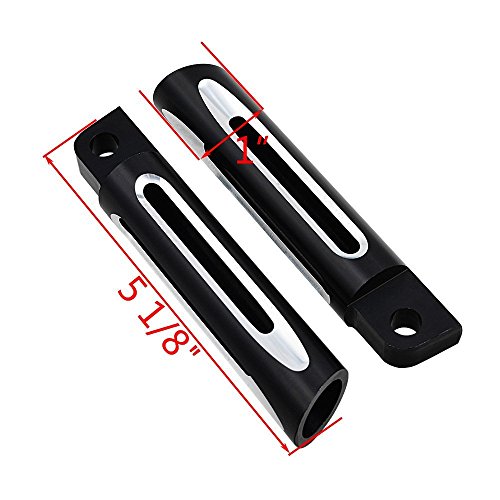 TESWNE Motorcycle Edge Cut CNC Foot Peg Foot Rests For Harley Davidson Sportster Touring Softail Road King - Thumbnail 4