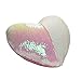 U-miss Mermaid Pillow with Pillow Insert, Two-Color Decorative Heart Shape Reversible Sequin Pillow 13''Ã—15'' (Heart-Shaped, Pink-White)
