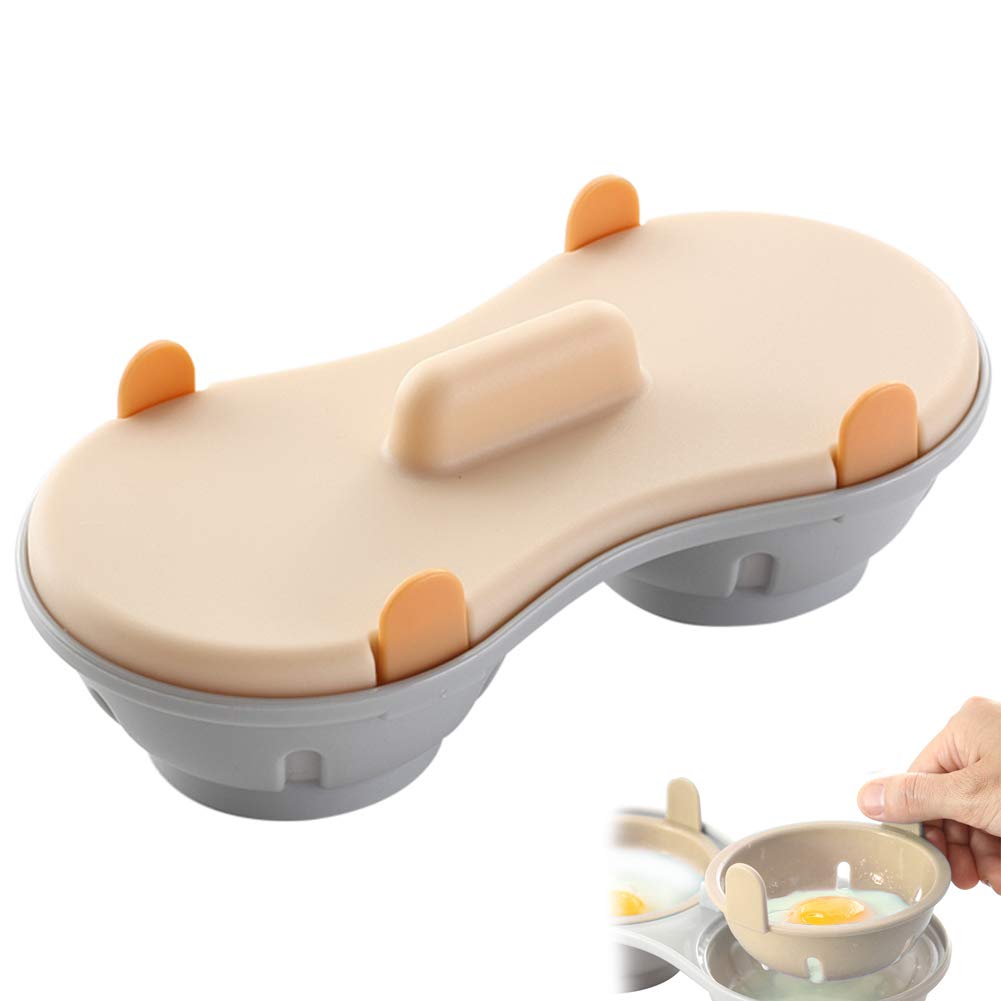 Apofly 1pcs Seguro para microondas de Doble Cuevas escalfado ...