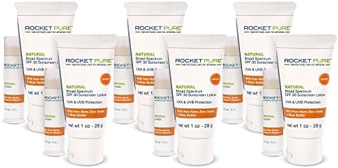 1 Ounce Natural SPF 30 Sunscreen With Lipbalm Combo Pack. Broad Spectrum UVA &amp; UVB Protection, Non-Nano Zinc Oxide. Natural, Fragrance and Chemical Free. (6 Pack)