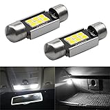 Viesyled Dome Map Light Bulbs 36mm Festoon LED 3030 6-SMD 3021 6418 DE3423 DE3425,White