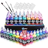 UPGREY 3D Fabric Paint Set for Clothes, 60 Colors