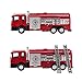 3 Pack Diecast Fire Truck Engine - 6 Inch Pullback Toy Die Cast Alloy Emergency Vehicles Model Play Set for Kids