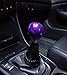 Ruien Marble Style Round Ball Gear Shift Knob with Adapters fit for Manual and Most Automatic 5-Speed 6-Speed Cars, Purple