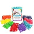 Loom Rubber Bands 4800 pc Refill Kit w 8 Unique Rainbow Colors (600 of Each) & 200 Clips - Works w All Rubber Band Jewelry Lo