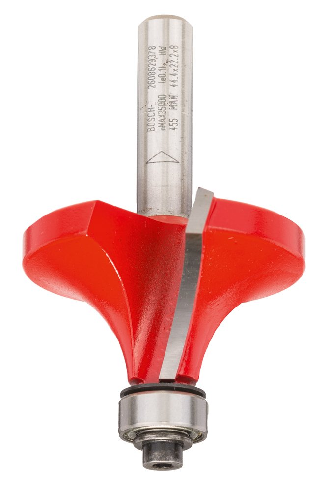 Bosch 2608629378 "Expert" Rounding Router Bit, 0 V, Silver, 8x44,44x22,2/15,9