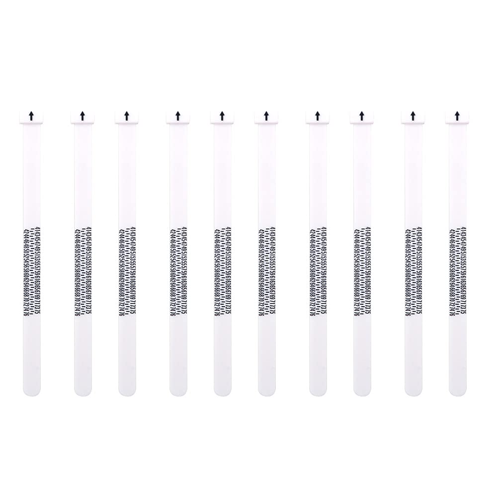 CENPEK 10pcs Ring Sizer Measure Finger Gauge Scale Measuring Tool Finger Stick Wedding Ring Tester Ruler, Ring Finger Sizer Gauge, EU size 41-76