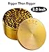 KingTop Herb Spice Grinder Large 3.0 Inch Gold
