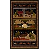 Moose on the Loose 24 In. Panel Multi Fabric By The Yard