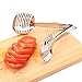 i Kito Tomato Lemon Slicer Holder Round Fruits Onion Shreader Cutter Guide Tongs with Handle Kitchen Cutting Potato Lime Food Stand Stainless Steel