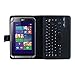 kwmobile case with QWERTY keyboard for Acer Iconia W4-820 with support - imitation leather tablet protective case in black