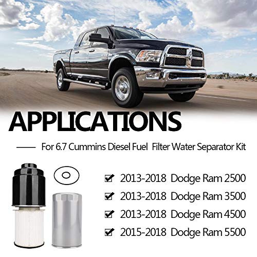6.7 Cummins Fuel Filter Water Separator Oil Filter Kit For 20132018