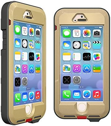 iPhone SE Military Grade Protection Case, iPhone 5s and 5, Colorant Link PRO Outdoor Case with Belt Clip for iPhone SE, 5s, and iPhone 5, One PET Sreen Protector, Wrist Strap, Necklace Included (Gold)