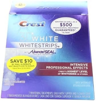 Crest 3D White whitestrips dental whitening kit Power 5 - 7 ct (037000820062)