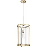 Hunter - Astwood 1-light Alturas Gold, Medium Size Pendant Light, Dimmable, Caged Style, Cylinder Shaped, for Bedrooms, Kitch