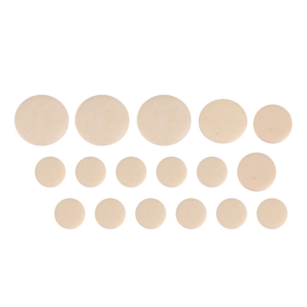 17Pcs Clarinet Pads, Clarinet Mouthpiece Patches Pads Cushions Beige