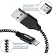 iPhone Charger,Jakpas 4Pack 3FT 6FT 6FT 10FT Lightning to USB Syncing and Charging Cable Data Nylon Braided Cord Charger for iPhoneX/8/8 Plus/7/7 Plus/6/6 Plus/6s/6s Plus and more - Black&White