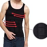 AGPtek® Men's Body Tummy Waist Shaper Slimming Shirt, 3 Sizes