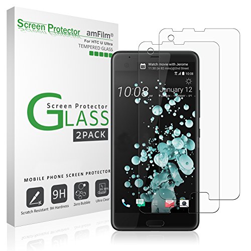 HTC U Ultra Screen Protector Glass, amFilm Tempered Glass Screen Protector for HTC U Ultra 2017 Verizon/AT&T/Sprint (2-Pack) HTC U Ultra Screen Protector Glass, amFilm Tempered Glass Screen Protector for HTC U Ultra 2017 Verizon/AT&T/Sprint (2-Pack)