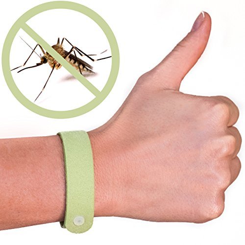 BuzzOff 100 Natural Mosquito Repellent Bracelets Five (5) Pack Deet