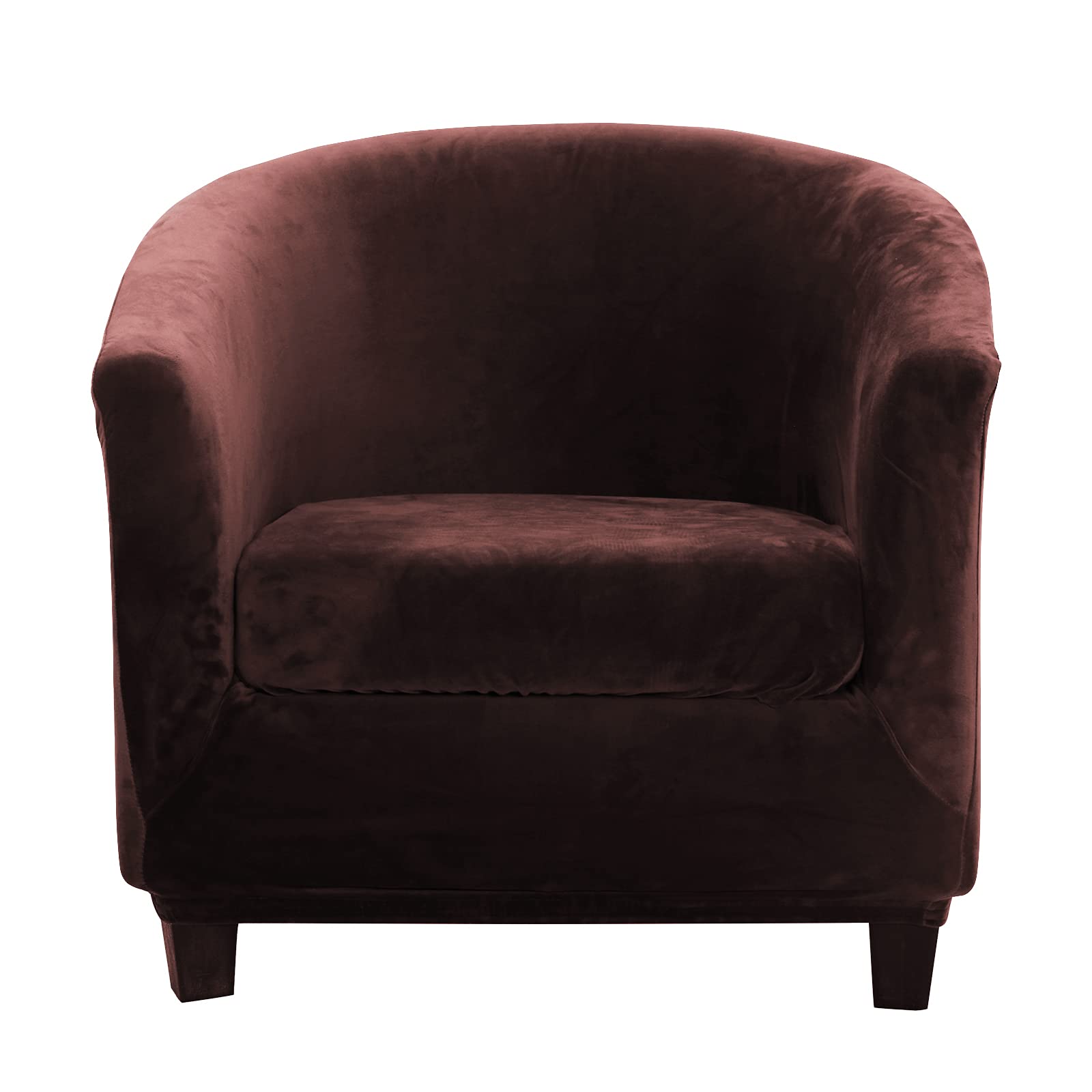 Topchances Tub Club Chair Covers,High Stretch Armchair Sofa Slipcover with Cushion Cover, Velvet Furniture Protector Soft Couch Covers for Dining Living Room Office Reception