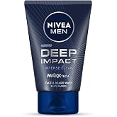 Nivea Men Deep Impact Intense Clean Face and Beard Wash - Black Carbon, 100 ml (3.3 oz)