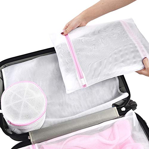 GANCHUN 7Pcs Mesh Laundry Bags for Delicates with Premium Zipper,Travel Storage Organize Bag,Clothing Washing Bags for Blouse, Hosiery, Stocking, Underwear, Bra Lingerie - Thumbnail 5