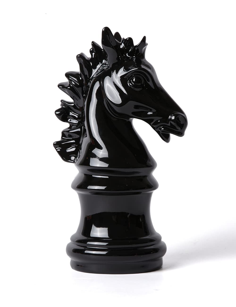 NENBOLEC Modern Sculpture Decor Chess Statue Figurine Home Gifts Ornament Table Centerpiece Crafts Polyresin Arts Black 25cm