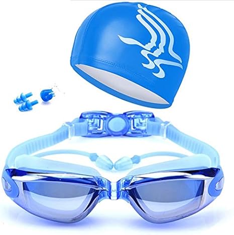 Amazon Co Jp ファッション 水泳ゴーグル 高精細防曇ゴーグル 100 Uv成人防水スイミングゴーグルのための調節可能なゴーグル水泳 安全性 Color Plating Blue ホーム キッチン
