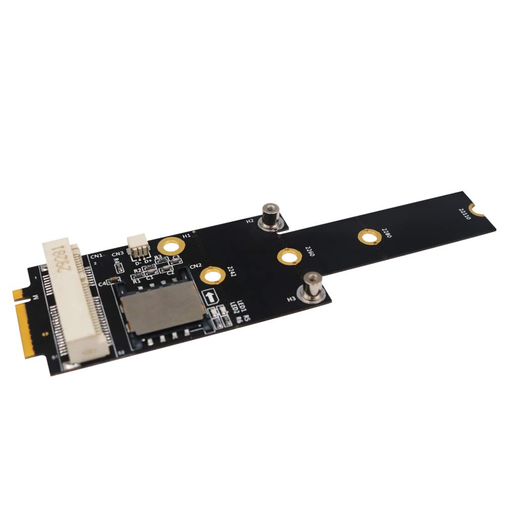 Mini PCI-E to M.2(NGFF) key M Adapter With SIM card Slot for WiFi/WWAN/LTE Module