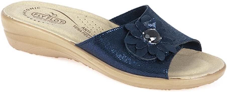 Fly Flot Flower Mule 307 607 Navy Size 11