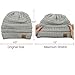 Durio Unisex Baby Beanie - Soft & Warm Knit Infant Winter Hat, Stretchy Cap Fit for Newborn to Toddler Girl Boy (6-36 Months), 1 Black & Light Grey & Black White