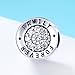 WOSTU 925 Sterling Silver Family Forever Bead Charms fit Charm Bracelets Cubic Zirconia Pendant Charms