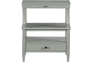 Comfort Pointe Newton Antique Gray Wood 1-Drawer Storage Nightstand