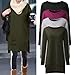 Celmia Women Casual Long Sleeve Casual Solid Tops Asymmetrical Hem Split Tunics Sweatshirts
