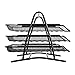 Mesh Desk Organizer, AGPtEK 3 Tier Letter Tray Organizer Office Desktop Document Paper File Storage Mesh Filling Collection for Home &Office Use, Black