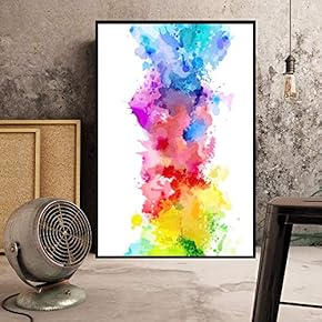 Floating Framed for Living Room Bedroom Splash Ink for