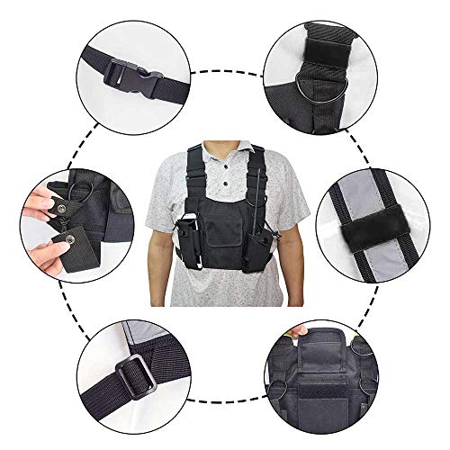 TEEPAO Shooting Vest, Safety Vest Women Men Training Vest Adjustable Lightweight Shooting Hunting Outdoor Security Vests - Thumbnail 4