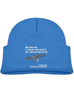 Infant Jesus Gun Unisex Cotton Beanie Hat For Cute Baby Boy/Girl Soft Toddler Infant Cap Black